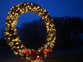 Weihnachtskranz - Lichterkranz XXL - Fotopoint Weihnachten - Adventskranz, Dekoration