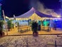 Stretchzelt, Tipi Zelt, Partyzelt, Zeltmembran 10 x 7,5 m weiß/creme - 75 qm - Galerie - Bild 4