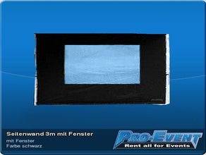 Seitenwand 3m mit Fenster