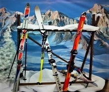 Skiständer, Ski, Alpen, Berge, Schnee