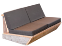 Sitzsäcke - Wood Lounge Möbel Weiß oder Natur aus Echtholz - Lounge Elemente