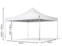Partyzelt / Pavillon / Klappzelt 4x4m weiß / schwarz - Galerie - Bild 3