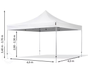 Partyzelt / Pavillon / Klappzelt 4x4m weiß / schwarz - Galerie - Bild 3