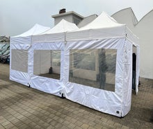 Pavillionzelt 9 x 4,5 m (Festzelt/Partyzelt) - optional Stehtische und Festzeltgarnituren