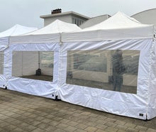 Pavillionzelt 9 x 4,5 m (Festzelt/Partyzelt) - optional Stehtische und Festzeltgarnituren