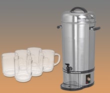 Glühweintopf mit 60 Glühweintassen (Set)