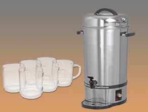 Glühweintopf mit 60 Glühweintassen (Set)