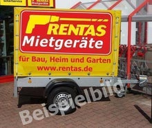 Anhänger mit Plane, zul. GG 700 kg, Nutzlast max. 500 kg, Ladefläche 2 x 1 m