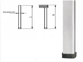 Bühnenfuß 20 cm / Aluminiumfuß