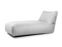 Loungemöbel, Sitzsack, Sonnenliege für innen/außen – grau, Stoff