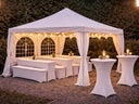 Pavillon, Partyzelt, Pagodenzelt 4 x 4 m. mit 4 Seitenteilen, mit Platz für bis zu 32 Personen - Galerie - Bild 1