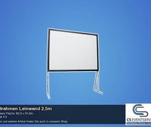 Faltrahmen Leinwand 2,5m Beamer Präsentation