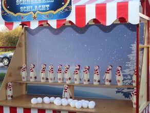 Schneeballschlacht im Nostalgiestand