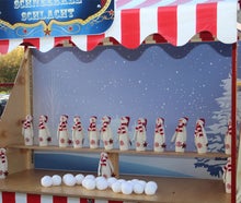 Schneeballschlacht im Nostalgiestand