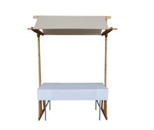 Marktstand -Creme- m. Tisch