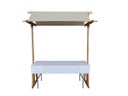 Marktstand -Creme- m. Tisch