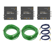 Videosplitterset HD auf SDI und 2x SID auf HD inkl. 48m Kabel