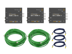 Videosplitterset HD auf SDI und 2x SID auf HD inkl. 48m Kabel