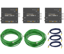Videosplitterset HD auf SDI und 2x SID auf HD inkl. 48m Kabel