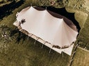 Sailcloth Zelt 13,5 x 25 m- weißes Zirkuszelt - Beduinen Zelt - Hochzeitszelt mieten
