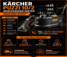 POLSTERREINIGER MIETEN BERLIN UND NAHES UMLAND - 0,- € LIEFERUNG