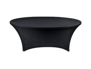 Stretchhusse Banketttisch D=150cm mieten – Miettisch, Eventtisch, Veranstaltungstisch, Partytisch