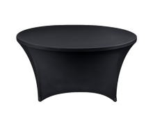 Stretchhusse Banketttisch D=120cm mieten – Miettisch, Eventtisch, Veranstaltungstisch, Partytisch