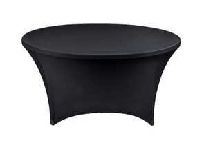 Stretchhusse Banketttisch D=180cm mieten – Miettisch, Eventtisch, Veranstaltungstisch, Partytisch