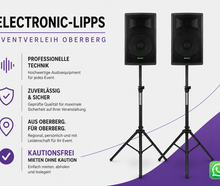 PA-Anlage/Lautsprecher mieten – Pronomic E-215 MA 15" Aktivboxen inkl. Stative