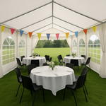 6x8 m Partyzelt, PVC weiß mieten leihen