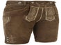 Sofort Versand möglich | Trendige kurze Männer Lederhose Braun | Gr.42 bis 66 | zünftig & modern von Spieth & Wensky | Online Verleih Miete ausleihen - Galerie - Bild 2