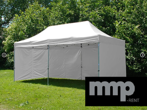 Faltzelt 3x6m, Faltpavillon winterfest, Pavillon mit Seitenwänden, wasserdicht