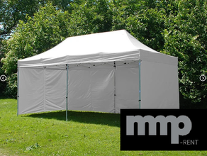 Faltzelt 3x6m, Faltpavillon winterfest, Pavillon mit Seitenwänden, wasserdicht