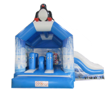 Hüpfburg Pinguin Springburg