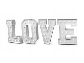 Leuchtbuchstaben XXL " LOVE " in Weiß oder Braun / Love Signs / Love Letters
