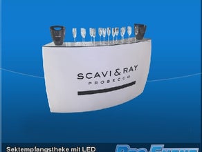 Sektempfangstheke mit LED