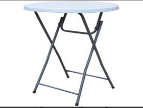 Stehtisch, Bistrotisch, Klapptisch,  80cm, weiß