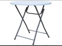 Stehtisch, Bistrotisch, Klapptisch,  80cm, weiß