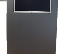 Rednerpult / Pult mit 2x LCD Monitoren 17 Zoll
