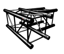 Naxpro-Truss FD 24 C35 90° 3 Weg Winkel RAL9005 - Seidenmatt