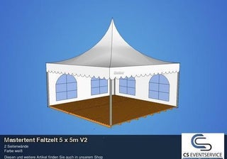 Mastertent Faltzelt 5 x 5m V2 Pavillon Partyzelt Zelt Ruckzuck