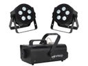 Lichtset D LED Lichtanlage Lichttechnik Licht Partybeleuchtung Scheinwerfer Nebelmaschine