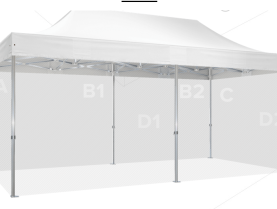 Faltzelt 4 x 6m Profi