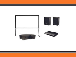 Public Viewing Set XL Beamer Leinwand Lautsprecher