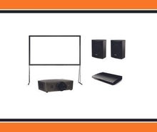 Public Viewing Set M Beamer Leinwand Lautsprecher