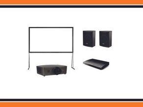 Public Viewing Set XL Beamer Leinwand Lautsprecher