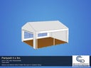 Partyzelt 4 x 4m Pavillon Zelt Festzelt