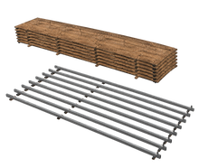 Holzboden 5 m ( Basic )  inkl. Stahl Unterbau mieten