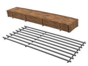Holzboden 5 m ( Basic )  inkl. Stahl Unterbau mieten
