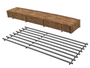 Holzboden 5 m ( Basic ) inkl. Stahl Unterbau mieten